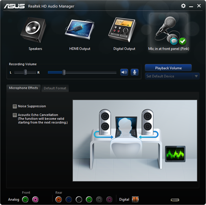 Onboard Realtek Audio Onboard Realtek Audio
