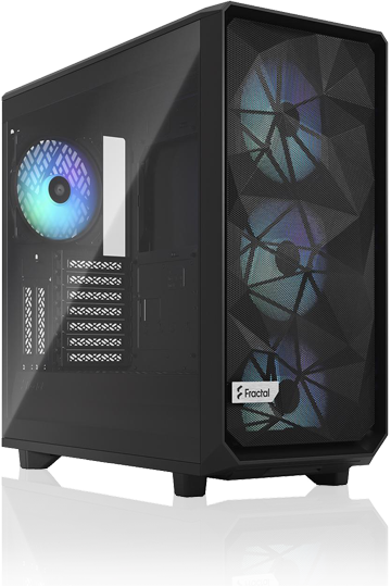 Fractal Design Meshify 2 RGB with Tempered Glass Window - Black (fan hub included)